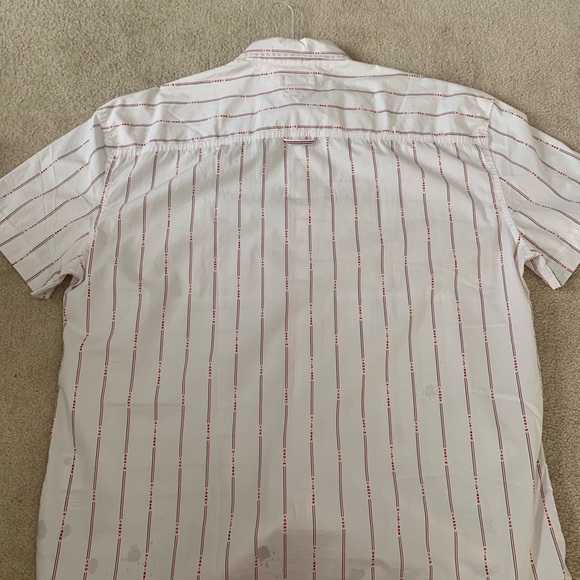 Tommy Hilfiger Denim white button down short sleeve men’s shirt - Picture 5 of 7